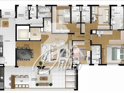 The Parker Aclimação 212m² 04 Dormitórios 04 Suítes 3 Vagas