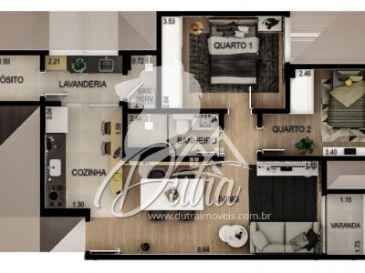 Visconde de Abaeté Indianópolis 70m² 2 Domitórios 1 Vaga