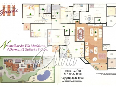 Gaudi Vila Madalena 148M² 5 Quartos 2 Suites 3 Vagas