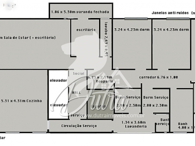 Jacarandá 240m²  3 dormitórios 1 Suíte 2 Vagas