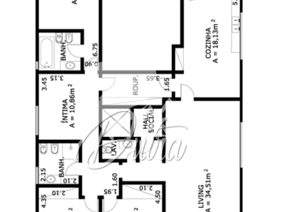 Silvana Indianópolis 190m² 03 Dormitórios 01 Suítes 2 Vagas