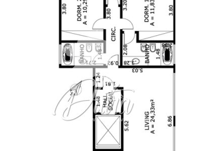 Pedra Branca Jardim Paulistano 110m² 03 Dormitórios 01 Suítes 2 Vagas