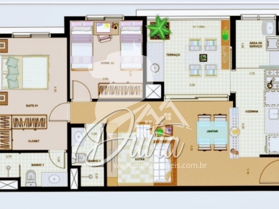 Copacabana E Leblon Jardim da Glória 72m²  2 Quartos 1 Suite 2 Vagas