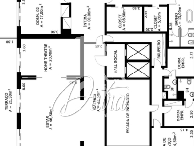 Irma Aguiar de Souza Higienópolis 468m² 04 Dormitórios 02 Suítes 4 Vagas