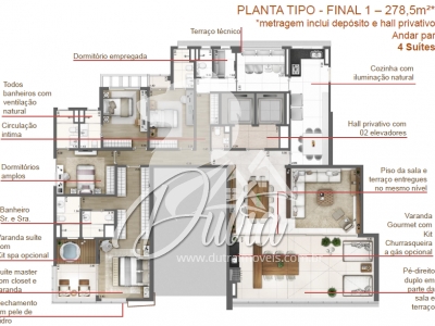 One Sixty Vila Olímpia 278m² 04 Dormitórios 04 Suítes 4 Vagas