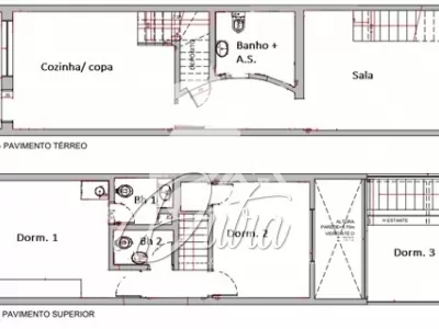 Casa de Vila Jardim Paulistano 133m² 03 Dormitórios 01 Suítes 1 Vagas