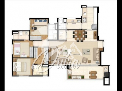 Quatro Brooklin Jardim das Acácias 116m² 3 Quartos 3 Suites 2 Vagas